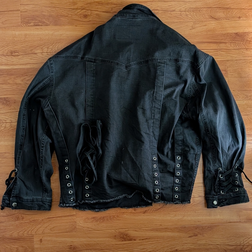 Alexander McQueen Black Lightweight Denim Jacket - Picture 5 of 6